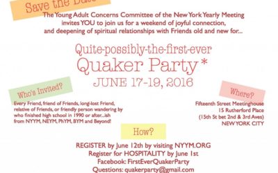 Young Adult Friend Quaker Party in NYC- June 17-19